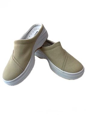 KEDS TAN SLIP-ON MULE SNEAKERS
